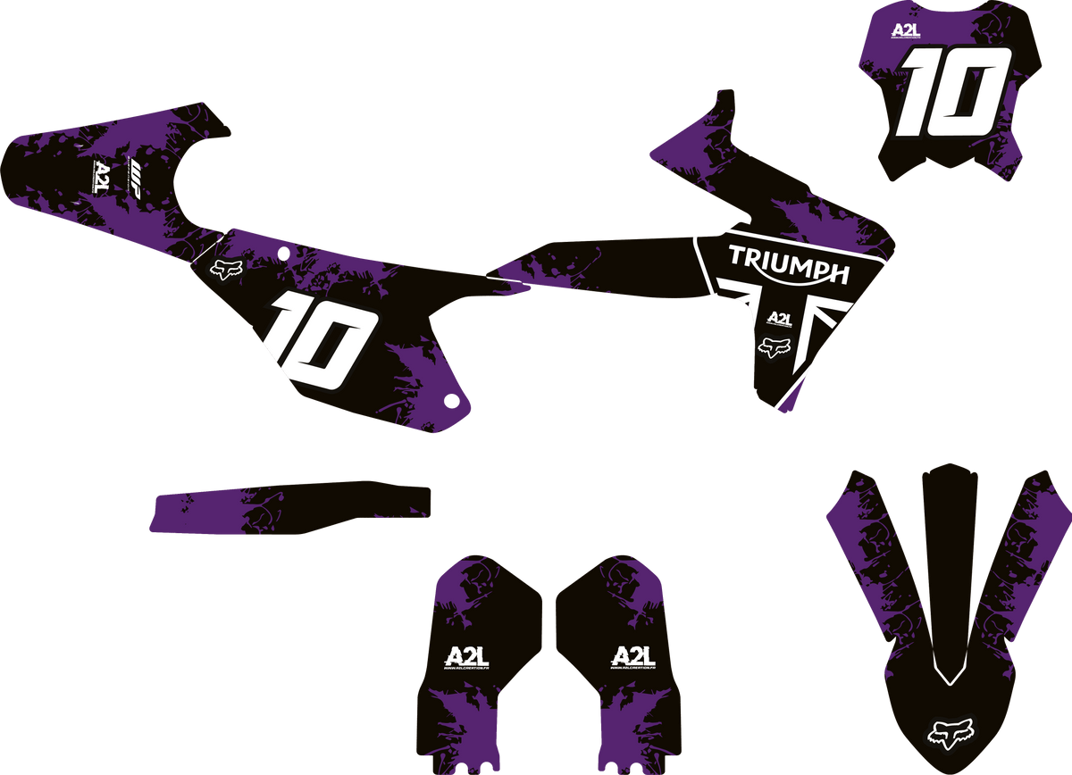 KIT DÉCO TRIUMPH TF-X - K24 - TACHE VIOLET A2L CRÉATION