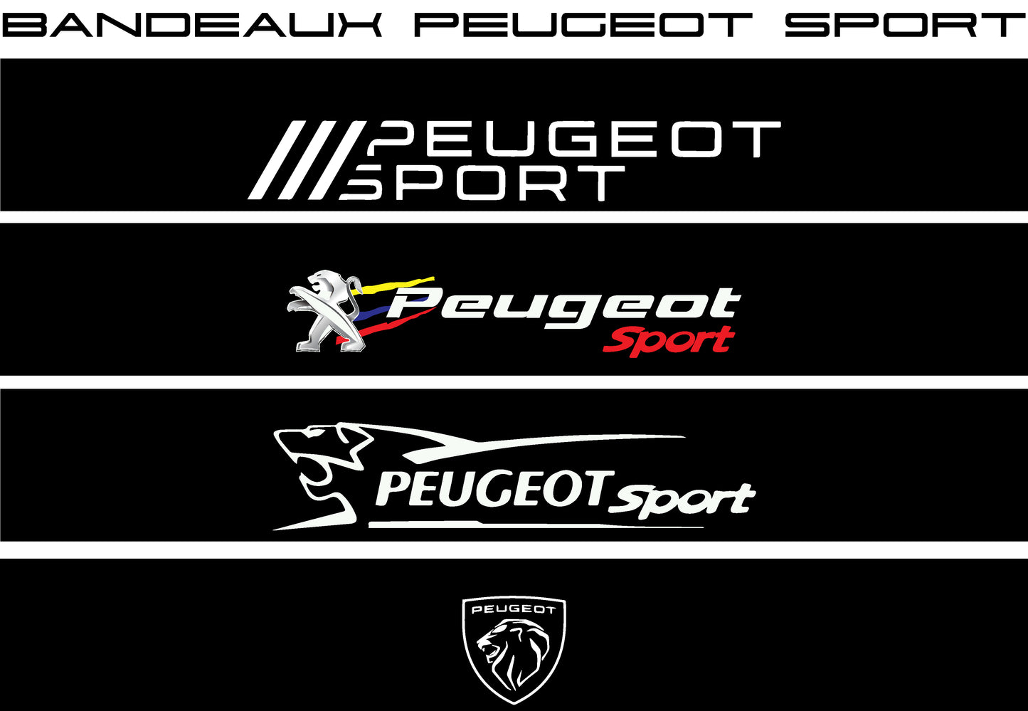 BANDEAU PARE-BRISE PEUGEOT SPORT