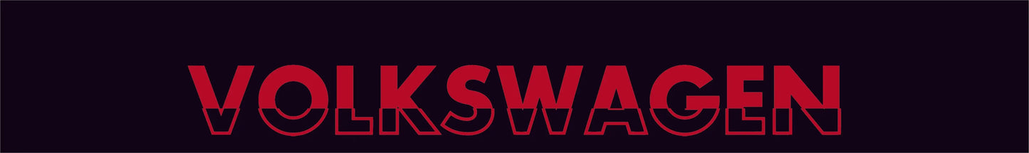 BANDEAU PARE-SOLEIL VOLKSWAGEN ROUGE A2L CRÉATION