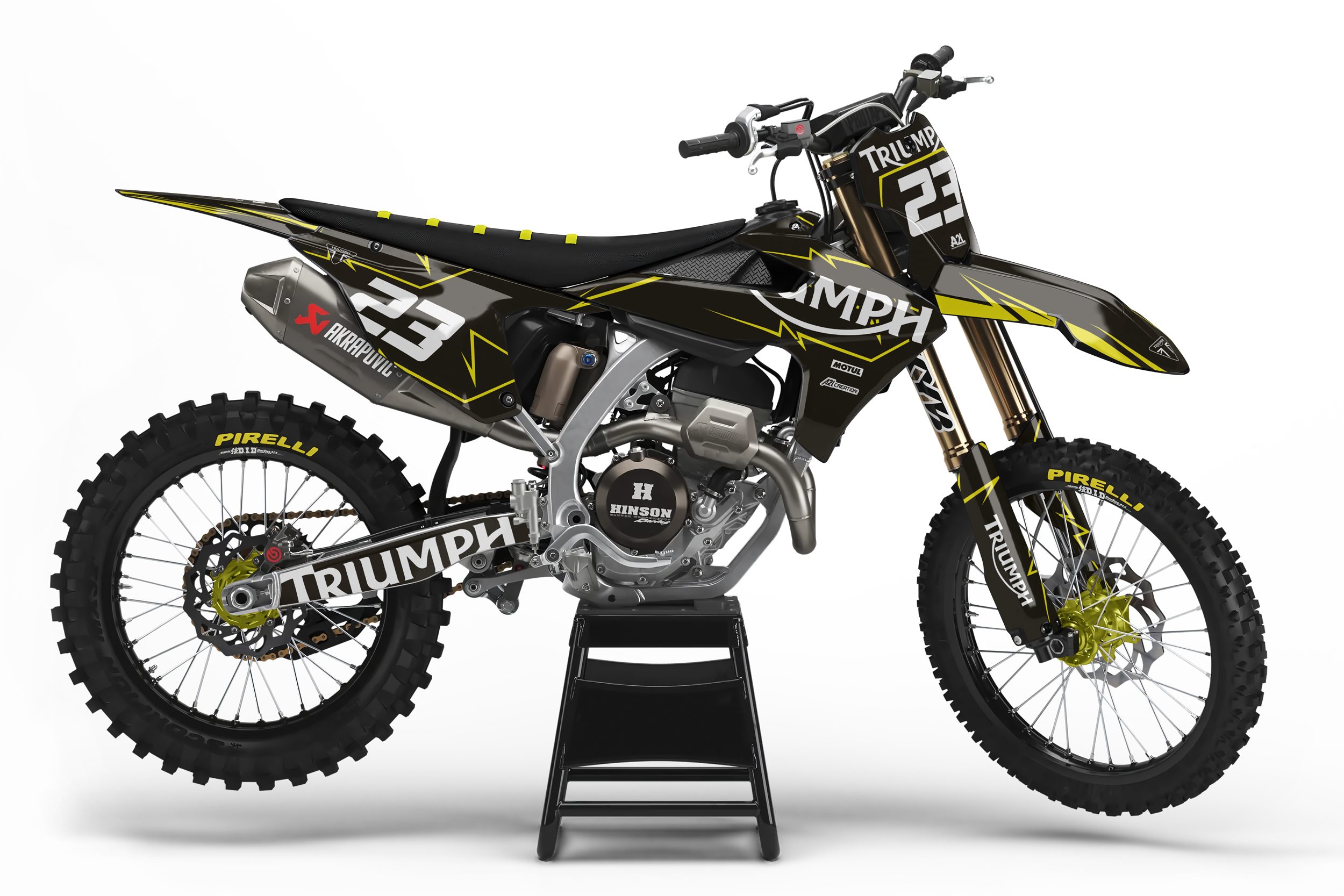 KIT DÉCO TRIUMPH TF-X - K24 - CLEAR JAUNE A2L CRÉATION