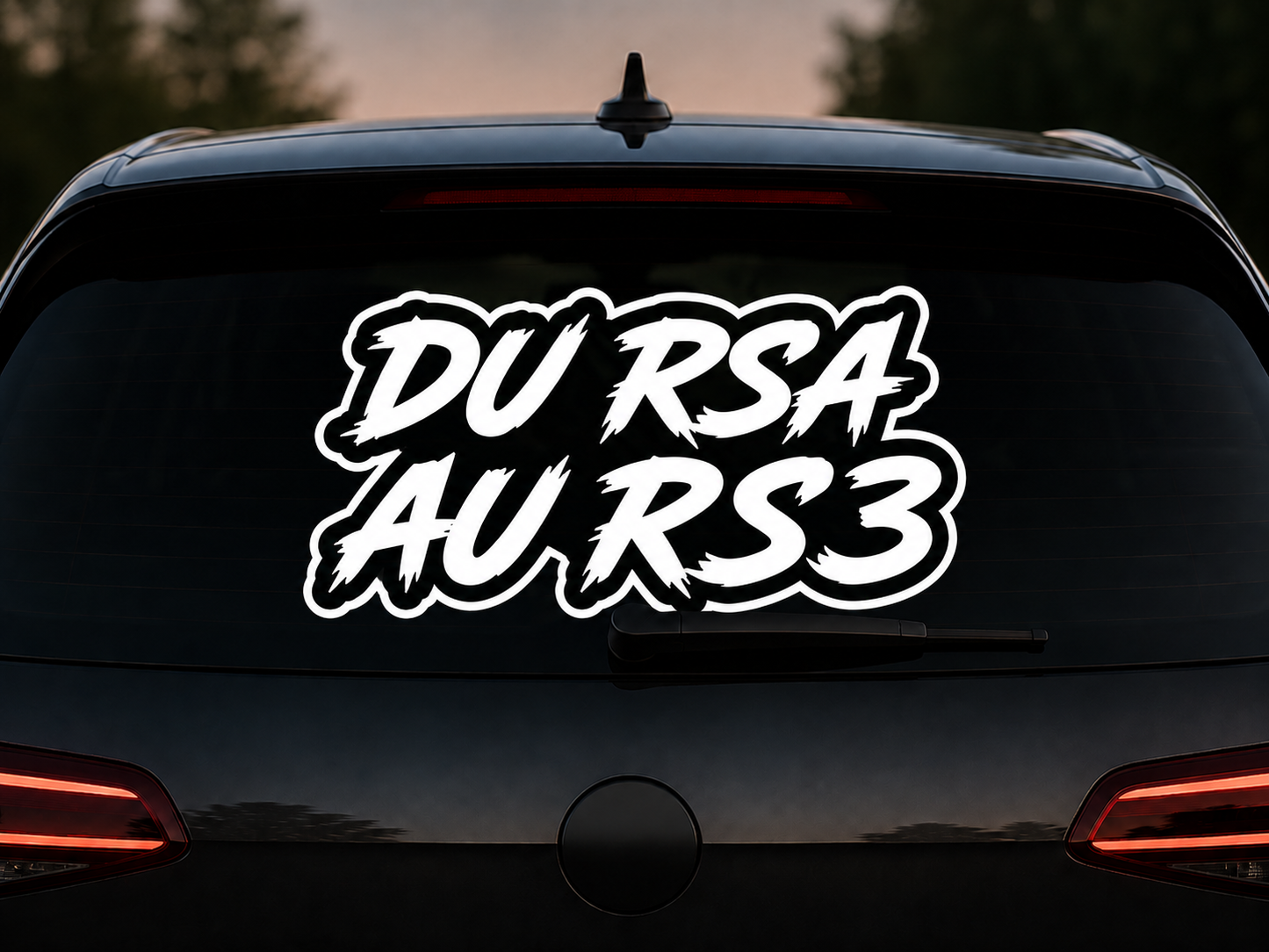 Stickers DU RSA AU RS3 pour pare-brise arrière voiture A2L CRÉATION