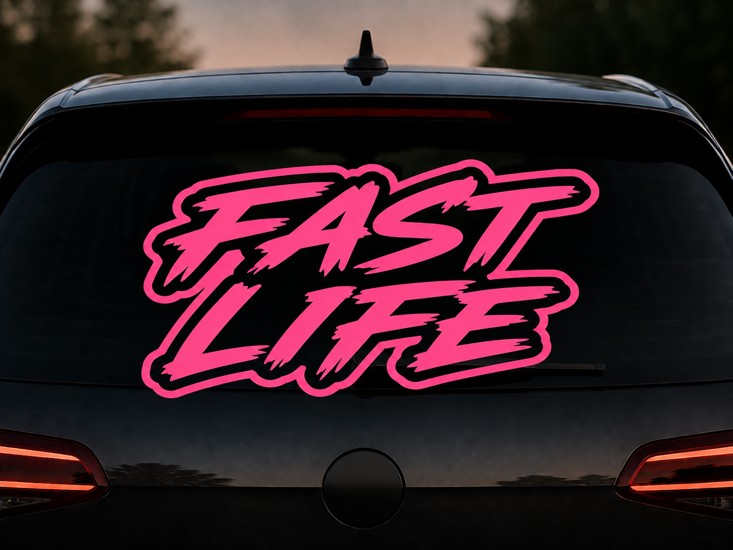 Stickers FASTLIFE pour pare-brise arrière voiture A2L CRÉATION