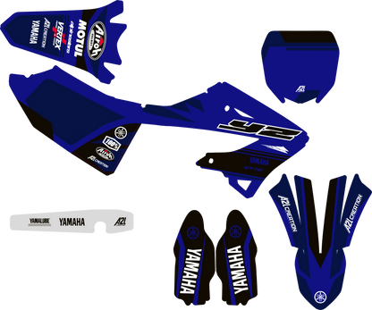 KIT DÉCO MOTOCROSS YAMAHA CLEAN - BLEU ( ADAPTABLE TOUTES YAMAHA ) A2L CRÉATION
