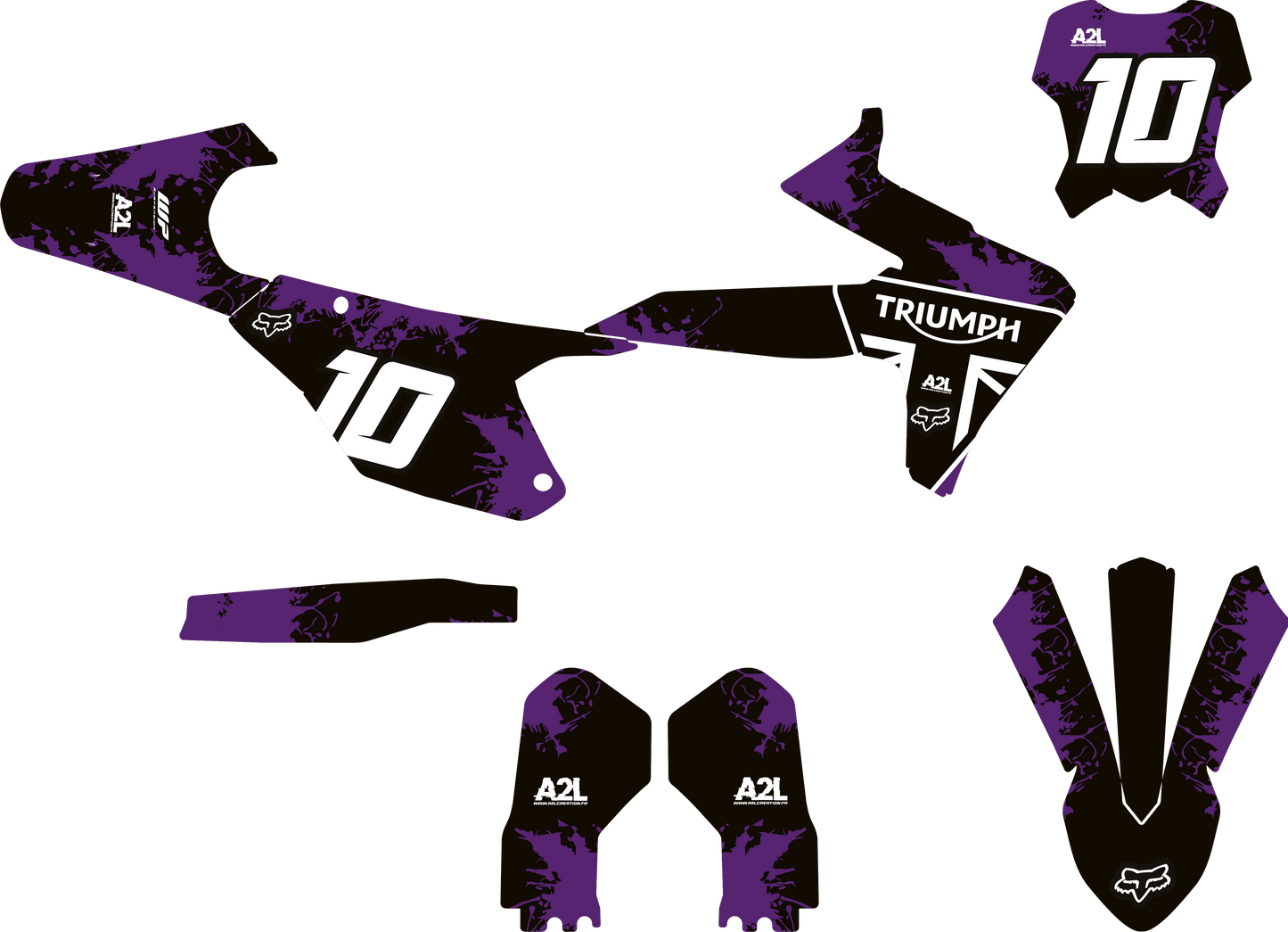KIT DÉCO TRIUMPH TF-X - K24 - TACHE VIOLET A2L CRÉATION