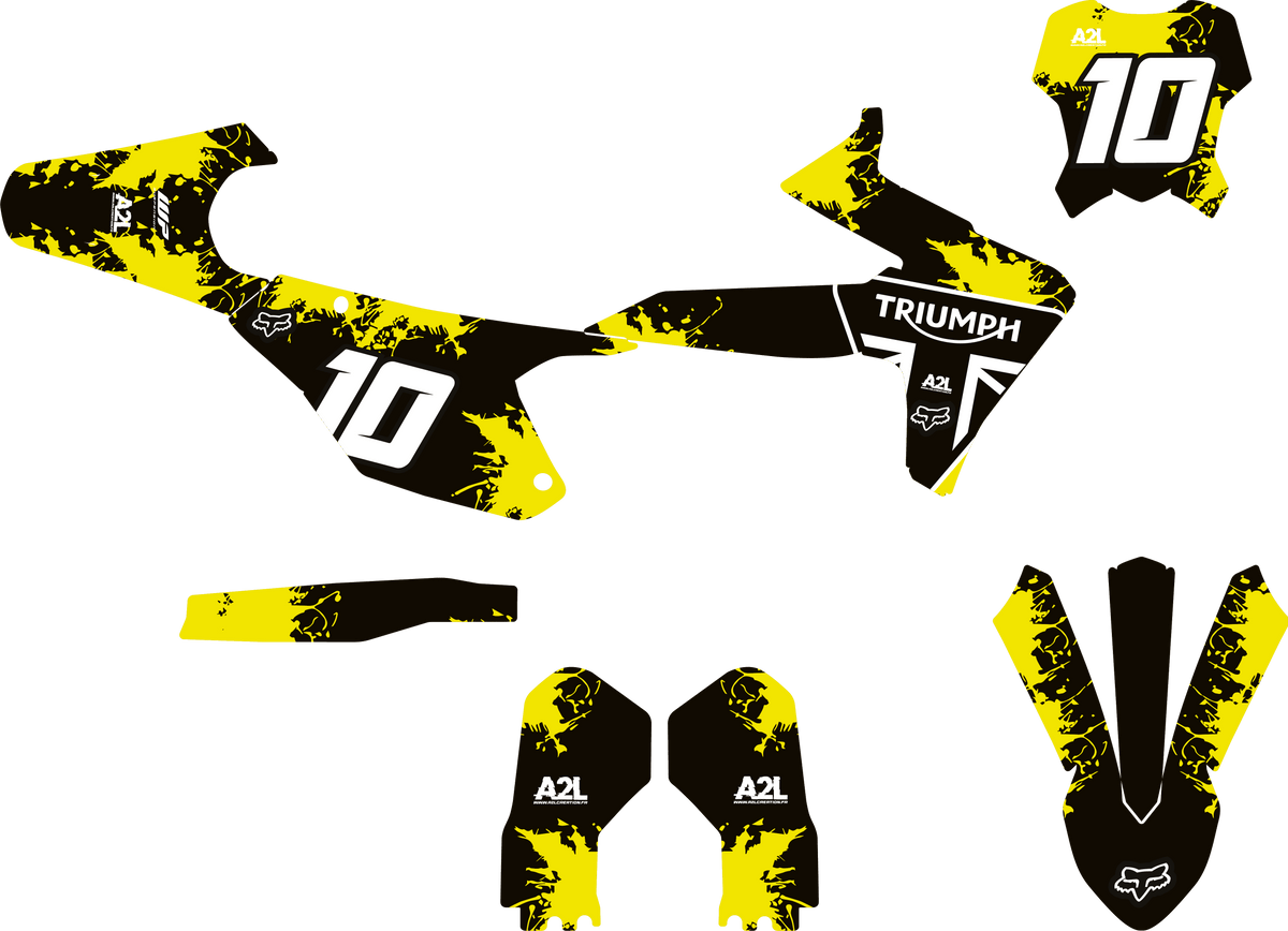 KIT DÉCO TRIUMPH TF-X - K24 - TACHE JAUNE A2L CRÉATION