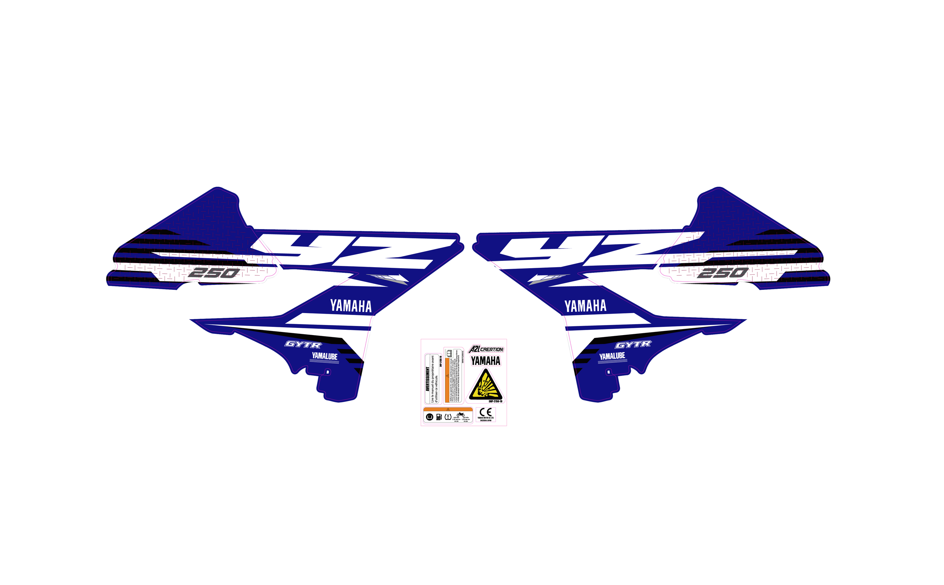 KIT DÉCO TYPE ORIGINE 125 - 250 YZ 2018 A2L CRÉATION