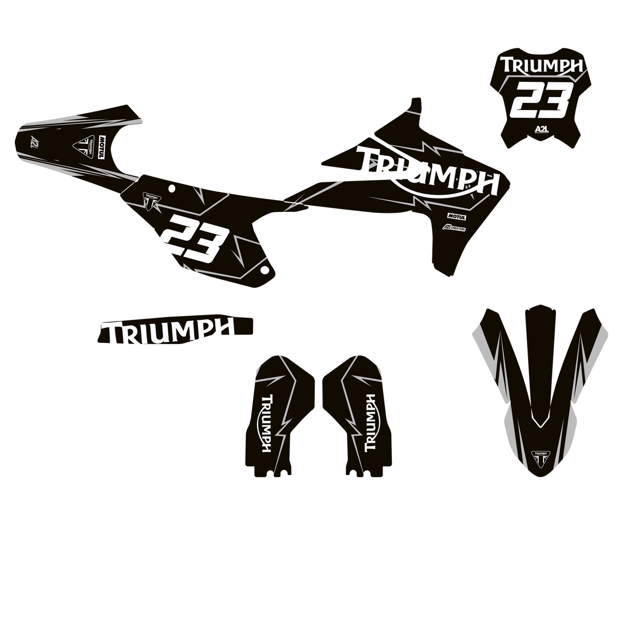 KIT DÉCO TRIUMPH TF-X - K24 - CLEAR GRIS A2L CRÉATION