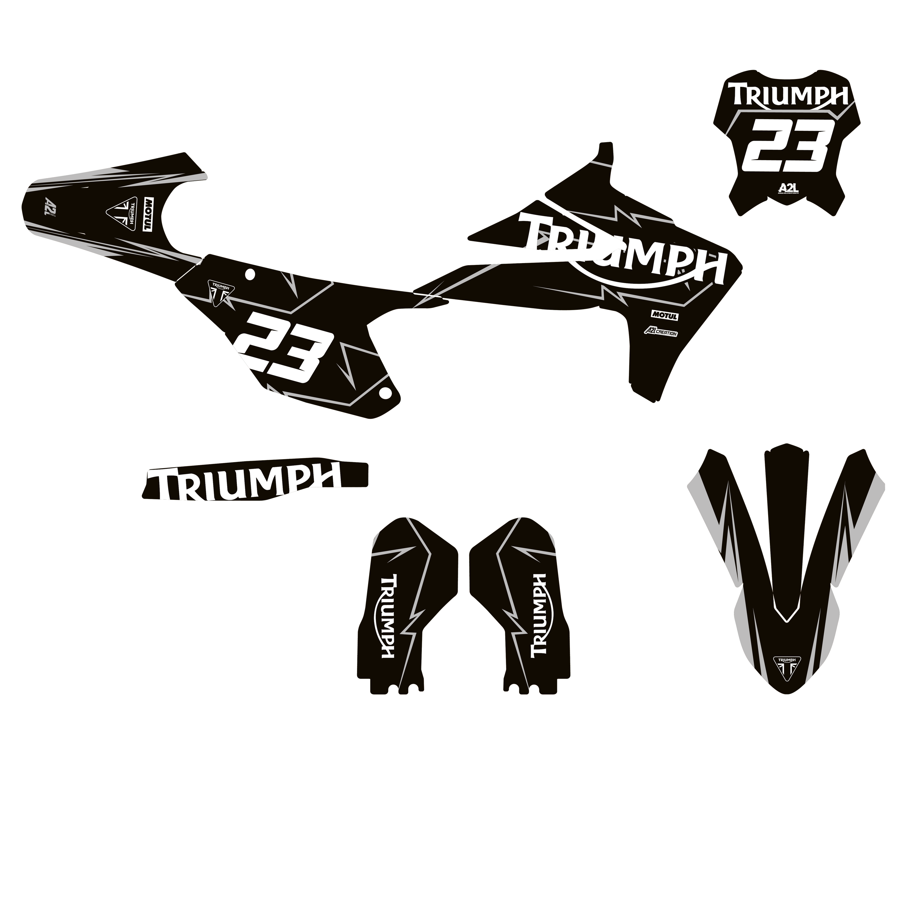 KIT DÉCO TRIUMPH TF-X - K24 - CLEAR GRIS A2L CRÉATION