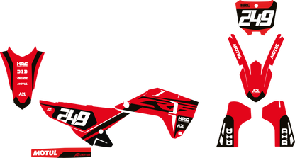 KIT DÉCO MOTOCROSS HONDA CRF - V1 ROUGE A2L CRÉATION