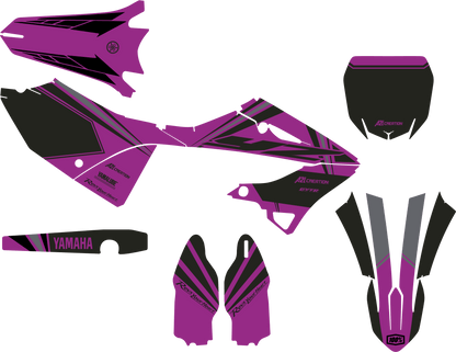 KIT DÉCO MOTOCROSS YAMAHA YZ SIMPLY - VIOLET ( ADAPTABLE TOUTES YAMAHA ) A2L CRÉATION