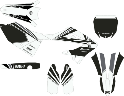 KIT DÉCO MOTOCROSS YAMAHA YZ SIMPLY - BLANC ( ADAPTABLE TOUTES YAMAHA ) A2L CRÉATION