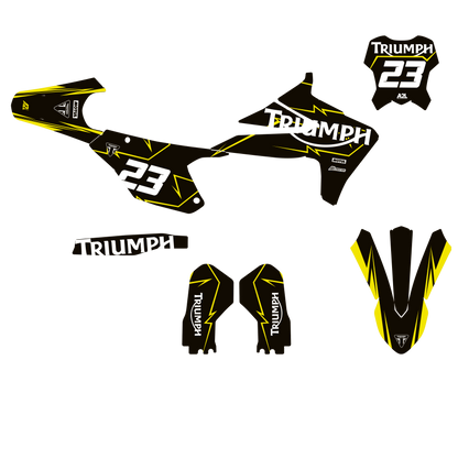 KIT DÉCO TRIUMPH TF-X - K24 - CLEAR JAUNE A2L CRÉATION