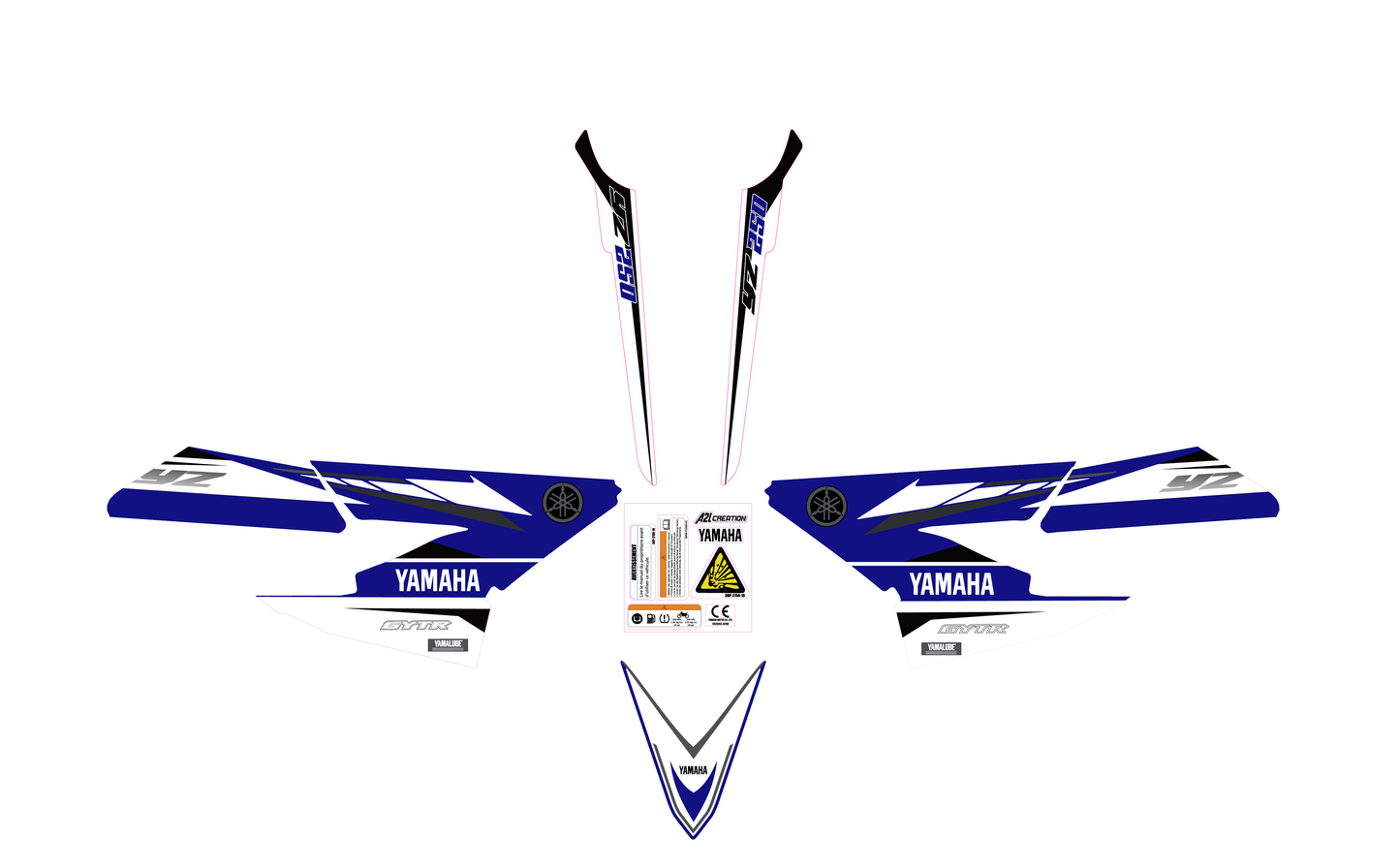 KIT DÉCO ORIGINE 125 / 250 YZ 2017 A2L CRÉATION