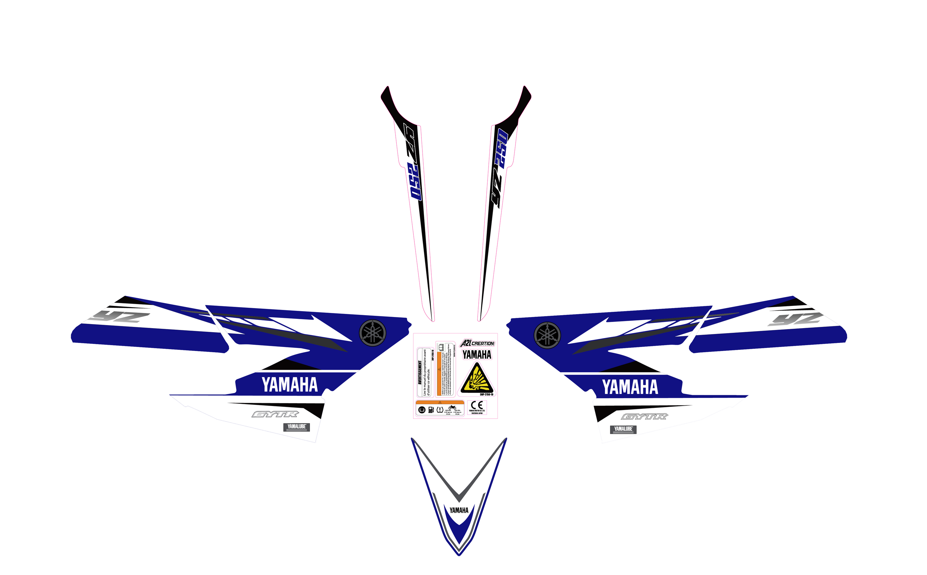 KIT DÉCO ORIGINE 125 / 250 YZ 2017 A2L CRÉATION