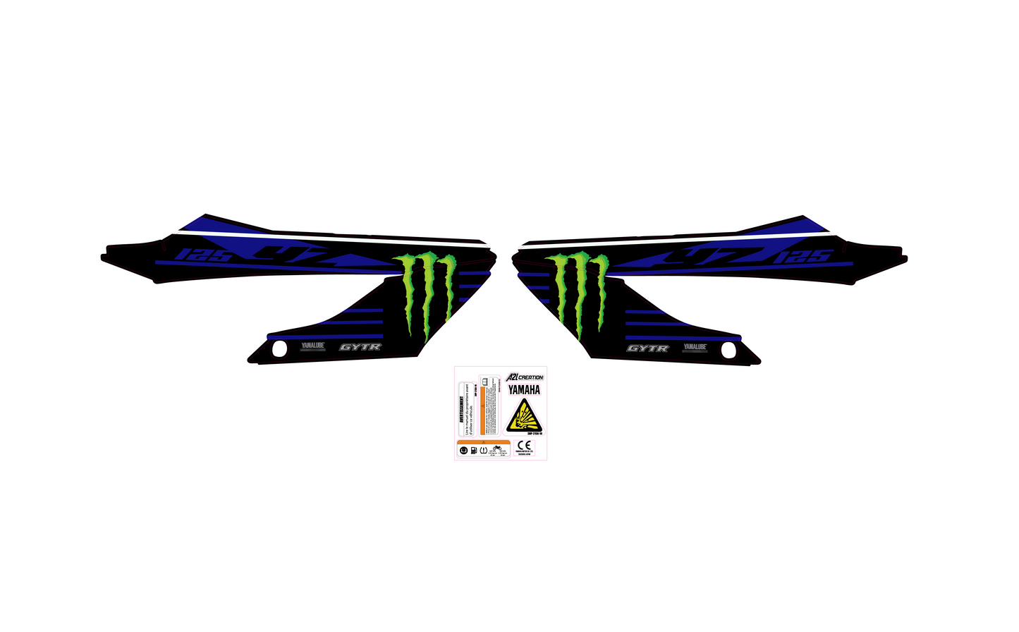 KIT DÉCO ORIGINE MONSTER EDITION 125 / 250 YZ 2022 A2L CRÉATION
