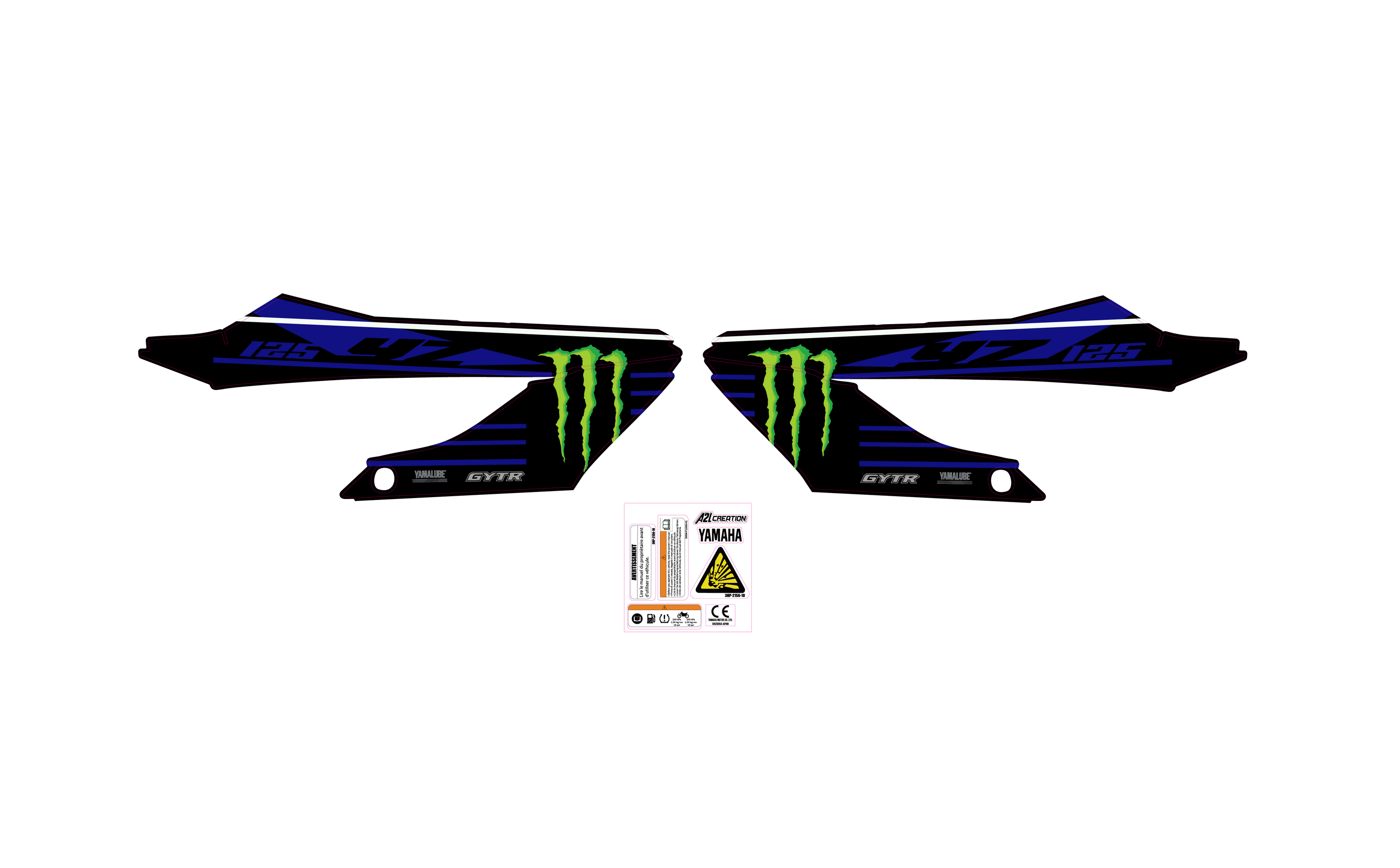 KIT DÉCO ORIGINE MONSTER EDITION 125 / 250 YZ 2022 A2L CRÉATION