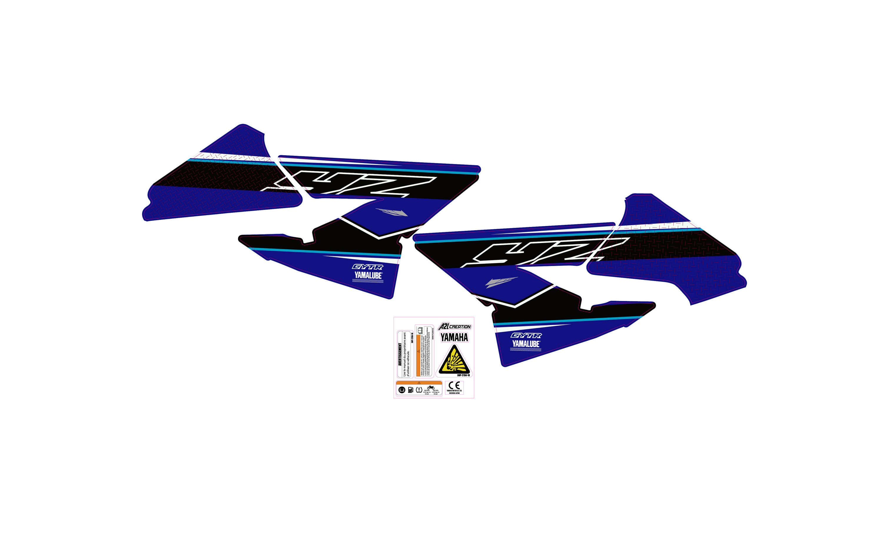KIT DÉCO ORIGINE 125 / 250 YZ 2021 A2L CRÉATION