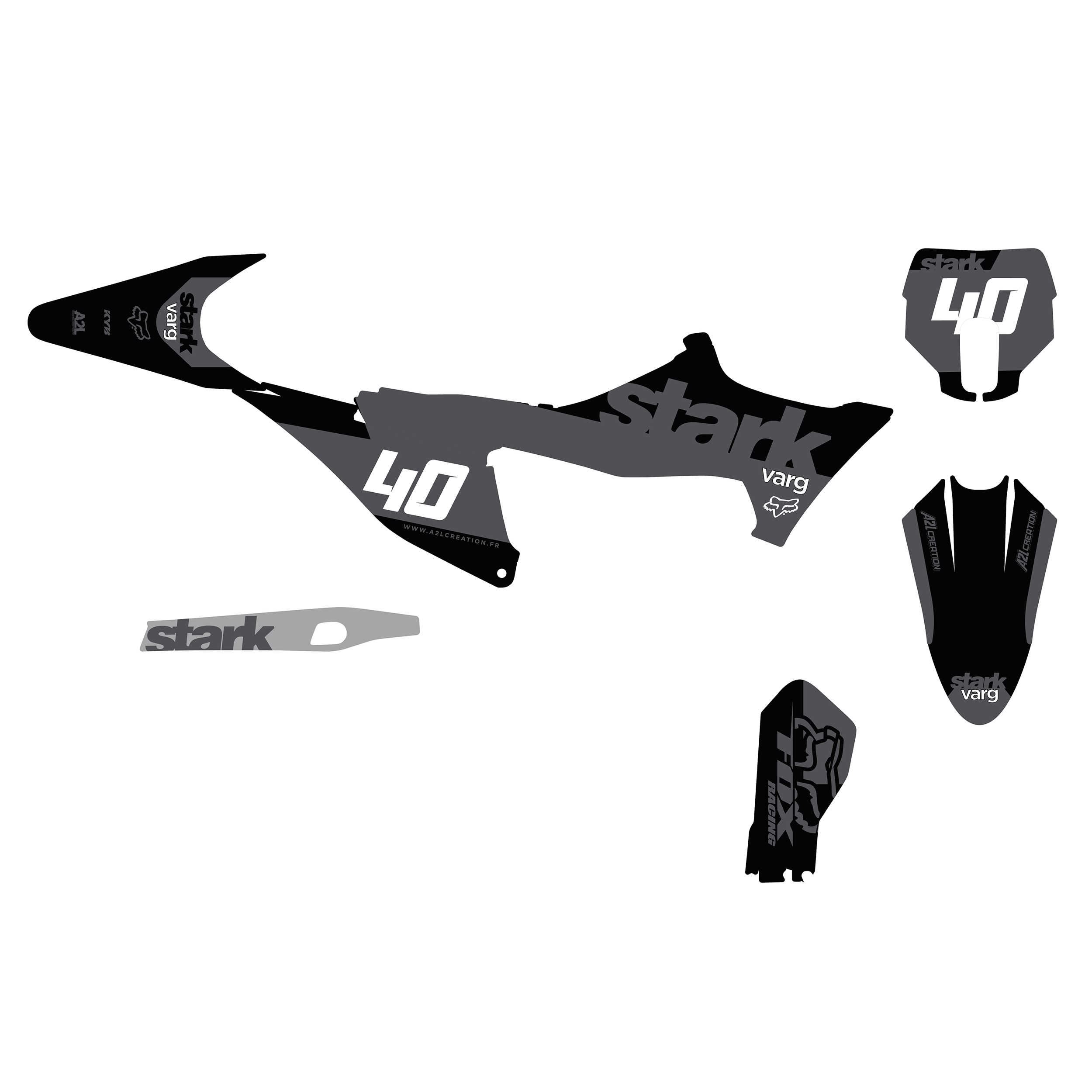 KIT DÉCO STARK FUTURE VARG SM - SOBR | GRIS NOIR A2L CRÉATION