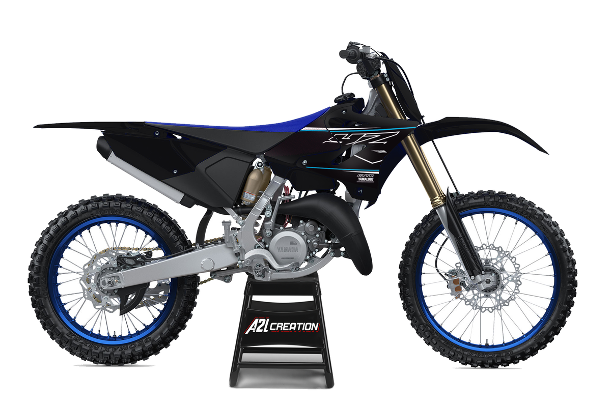 KIT DÉCO NOIR BLEU MIAMI 125 / 250 YZ 2021 A2L CRÉATION