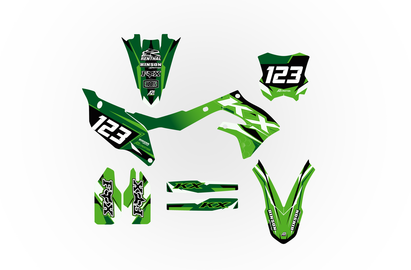 KIT DÉCO MOTOCROSS 250-450 KXF 2019 > 2023 A2L CRÉATION