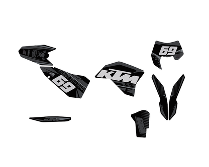 KIT DÉCO KTM 2008 > 2011 AYME - GRIS A2L CRÉATION