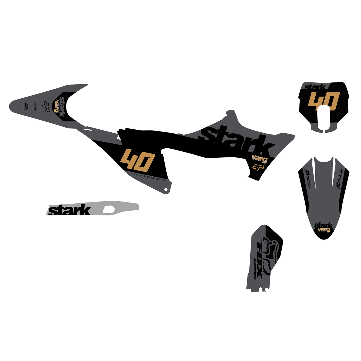 KIT DÉCO STARK FUTURE VARG SM - SOBR | GRIS OR A2L CRÉATION