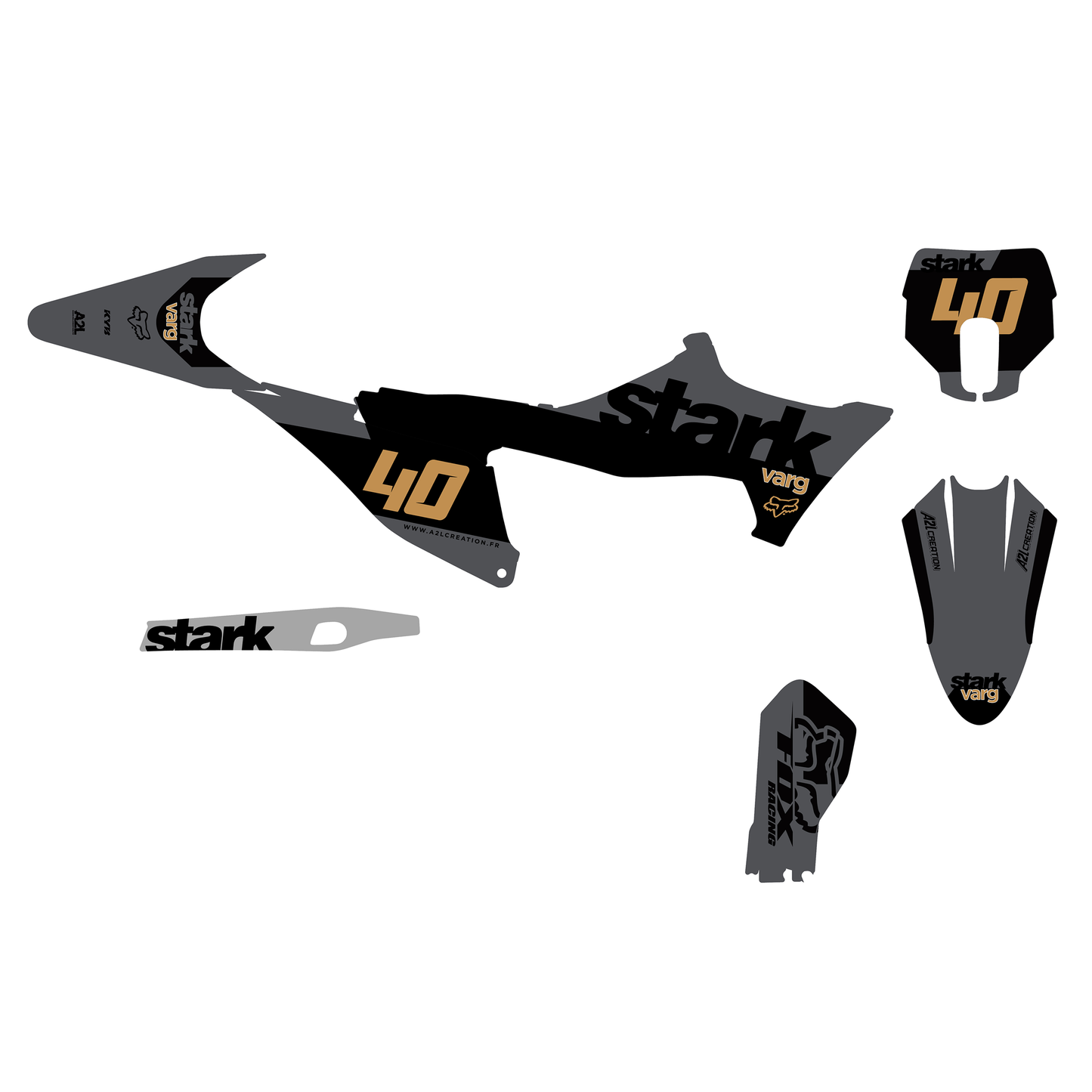 KIT DÉCO STARK FUTURE VARG SM - SOBR | GRIS OR A2L CRÉATION