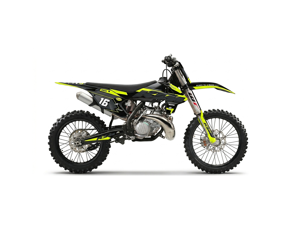 KIT DÉCO KTM SX / SXF 2017 > 2019 RACE NOIR JAUNE A2L CRÉATION