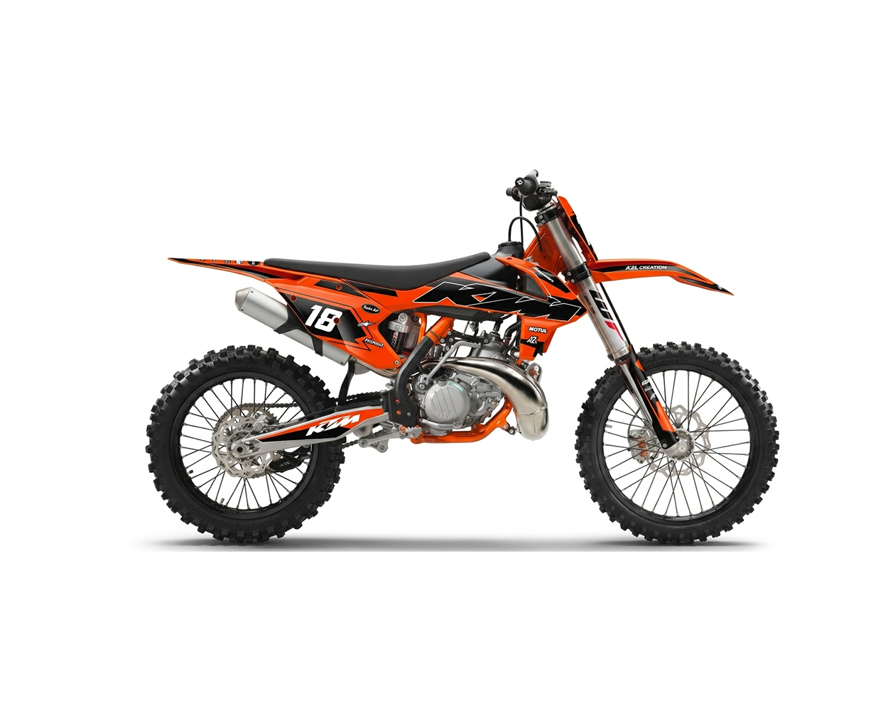 KIT DÉCO KTM SX / SXF 2017 > 2019 RACE ORANGE V1 A2L CRÉATION