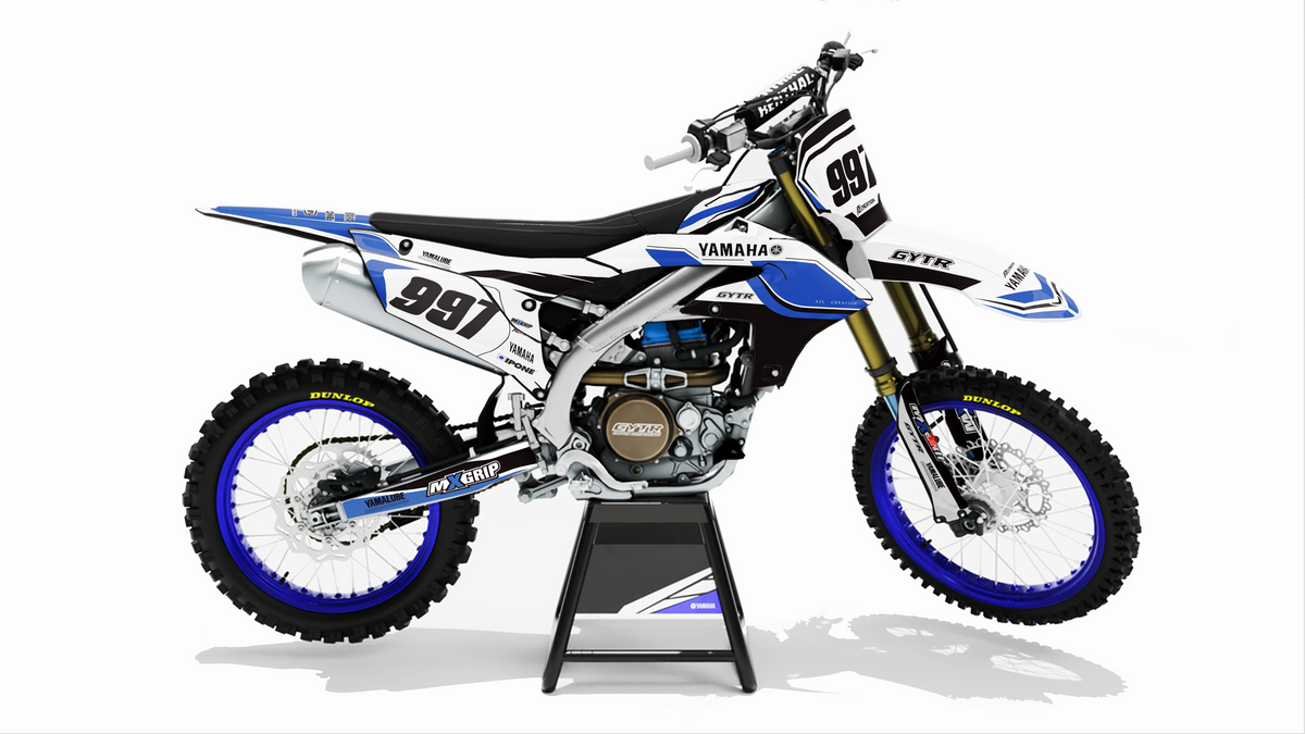 KIT DÉCO MOTOCROSS YAMAHA YZF - 70TH BLEU ( ADAPTABLE TOUTES YAMAHA ) A2L CRÉATION