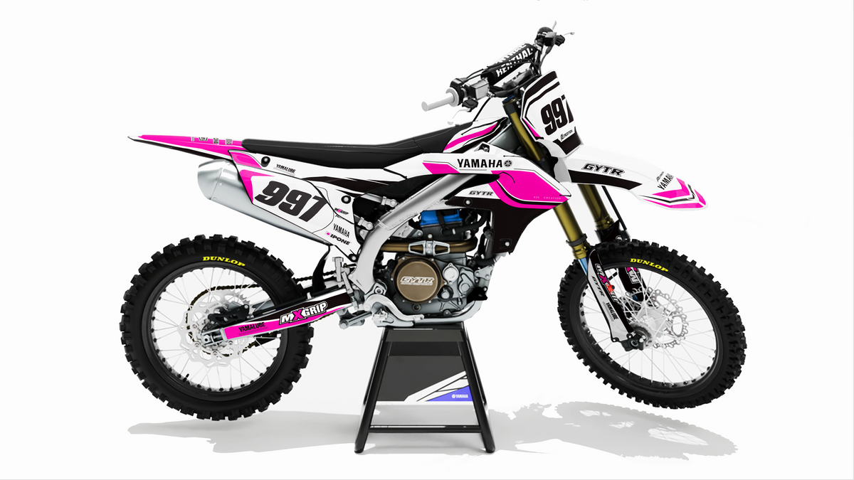 KIT DÉCO MOTOCROSS YAMAHA YZF - 70TH ROSE ( ADAPTABLE TOUTES YAMAHA ) A2L CRÉATION