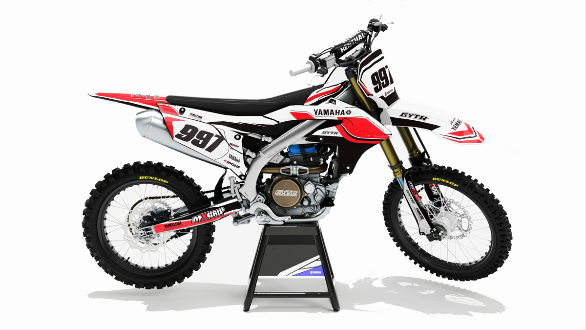 KIT DÉCO MOTOCROSS YAMAHA YZF - 70TH ROUGE ( ADAPTABLE TOUTES YAMAHA ) A2L CRÉATION