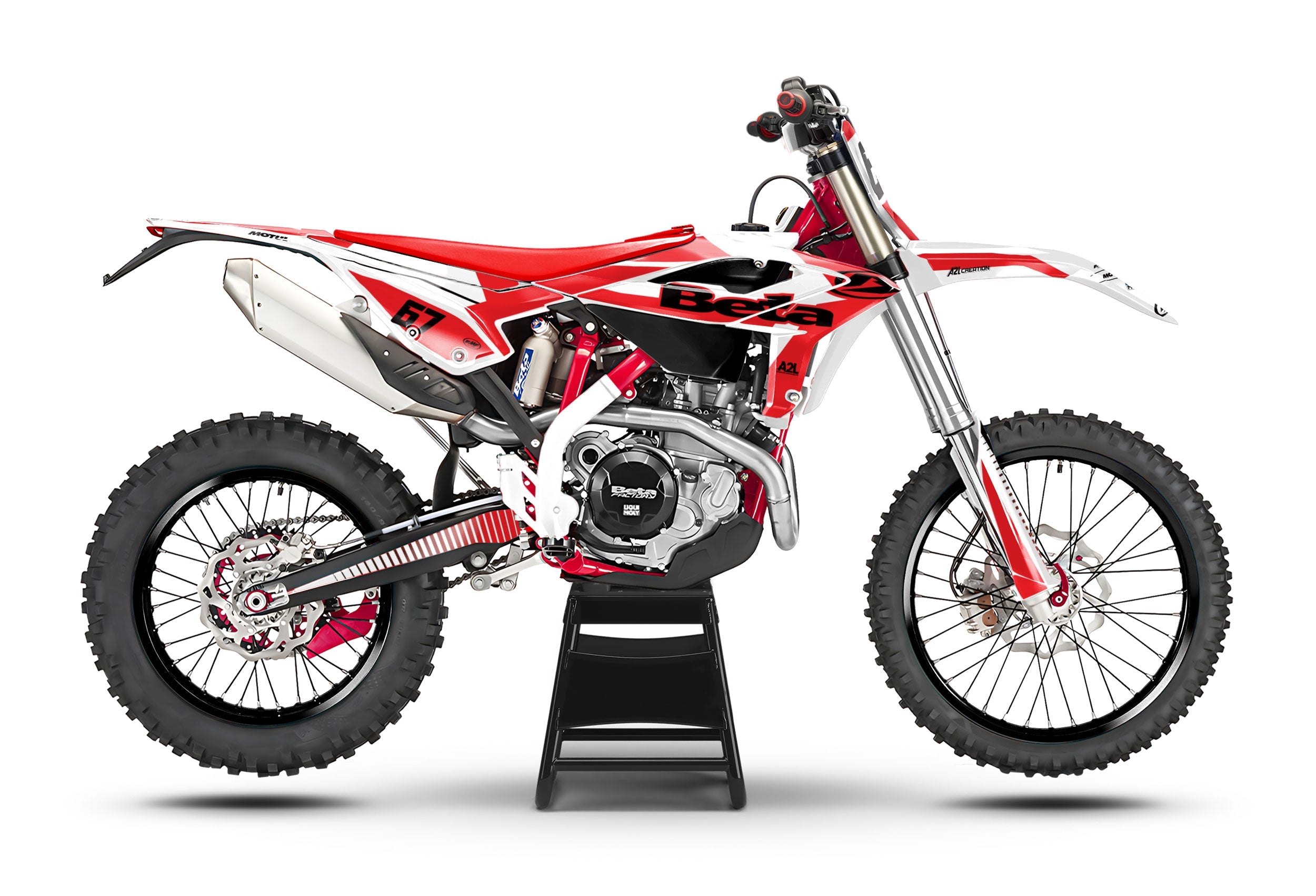 KIT DÉCO MOTOCROSS BETA RX RR - TRAX ROUGE BLANC A2L CRÉATION
