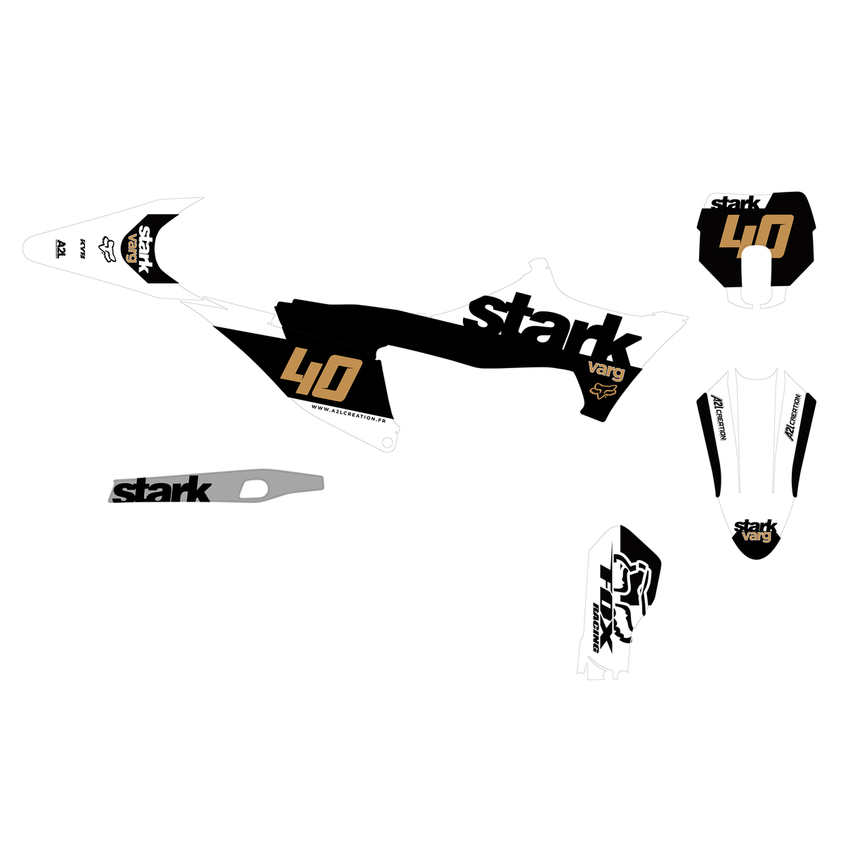 KIT DÉCO STARK FUTURE VARG SM - SOBR | BLANC OR A2L CRÉATION