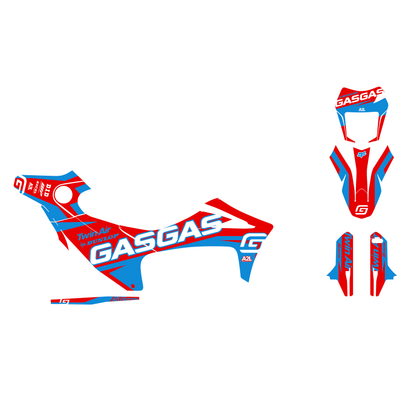 KIT DÉCO GASGAS 700 SM / EM - ROSSO - ROUGE BLEU CYAN A2L CRÉATION