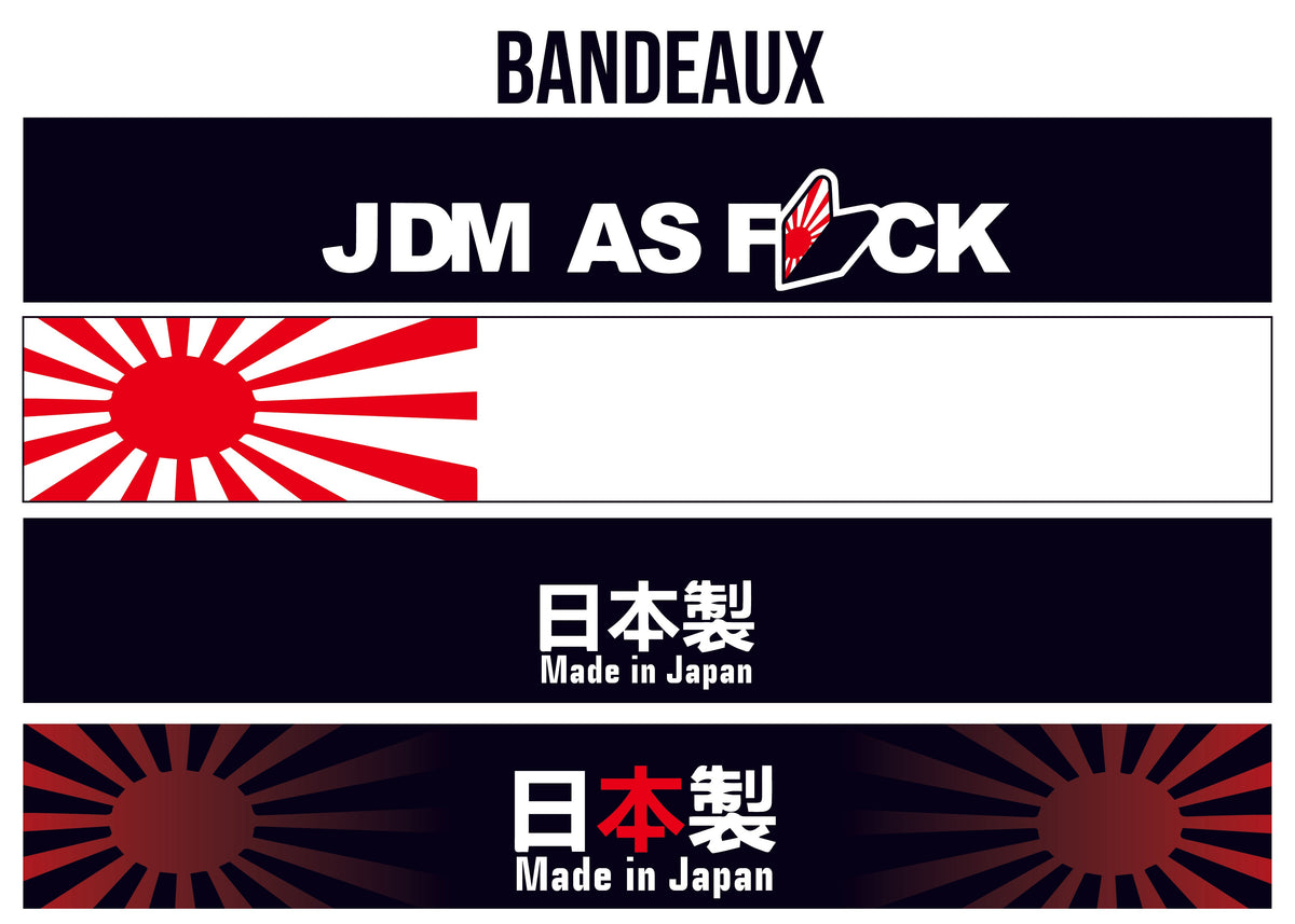 BANDEAU PARE-BRISE JDM JAPAN JAPON A2L CRÉATION