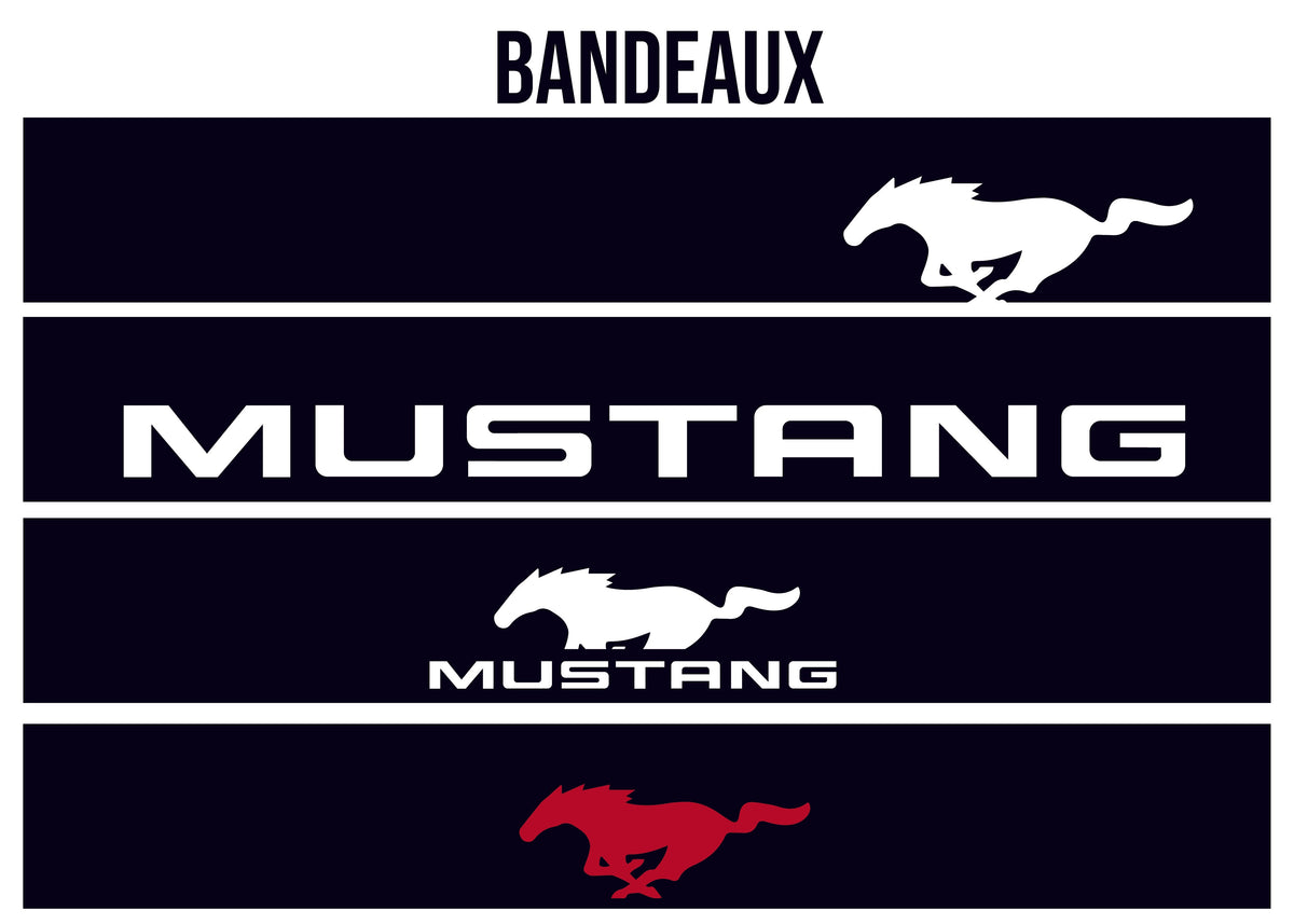 BANDEAU PARE-BRISE MUSTANG FORD AMERICAINE A2L CRÉATION