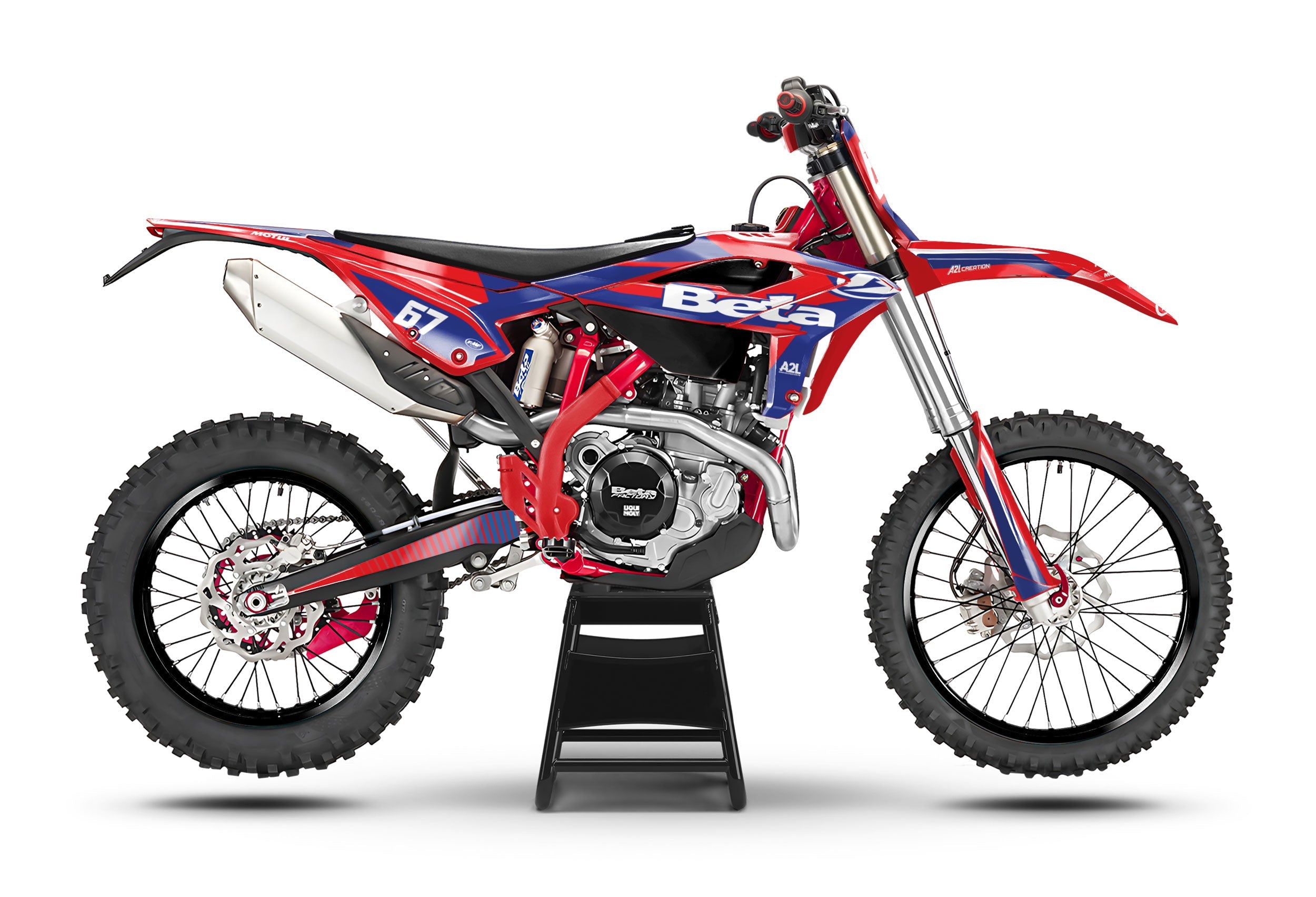 KIT DÉCO MOTOCROSS BETA RX RR - TRAX ROUGE BLEU A2L CRÉATION