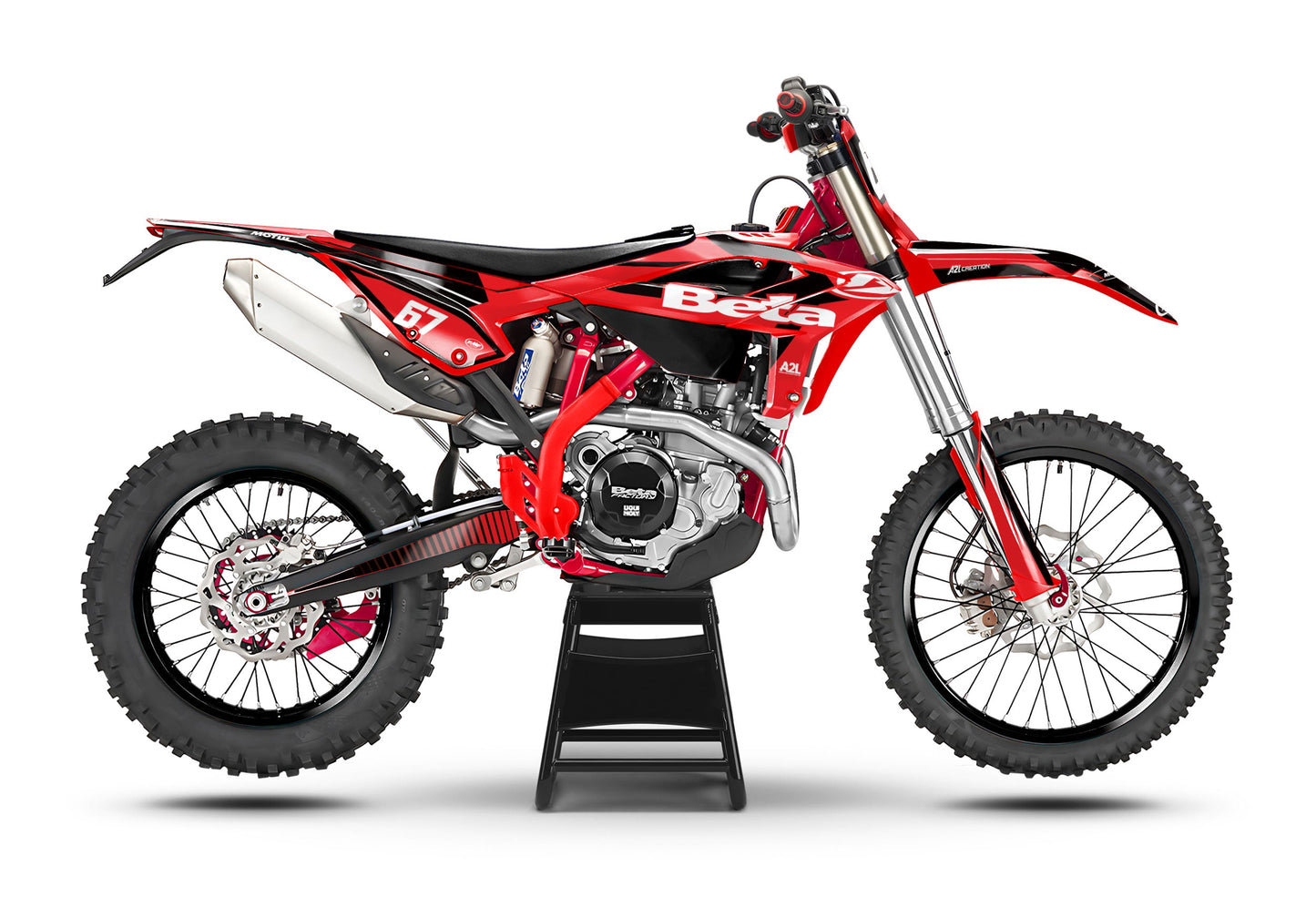 KIT DÉCO MOTOCROSS BETA RX RR - TRAX ROUGE NOIR A2L CRÉATION