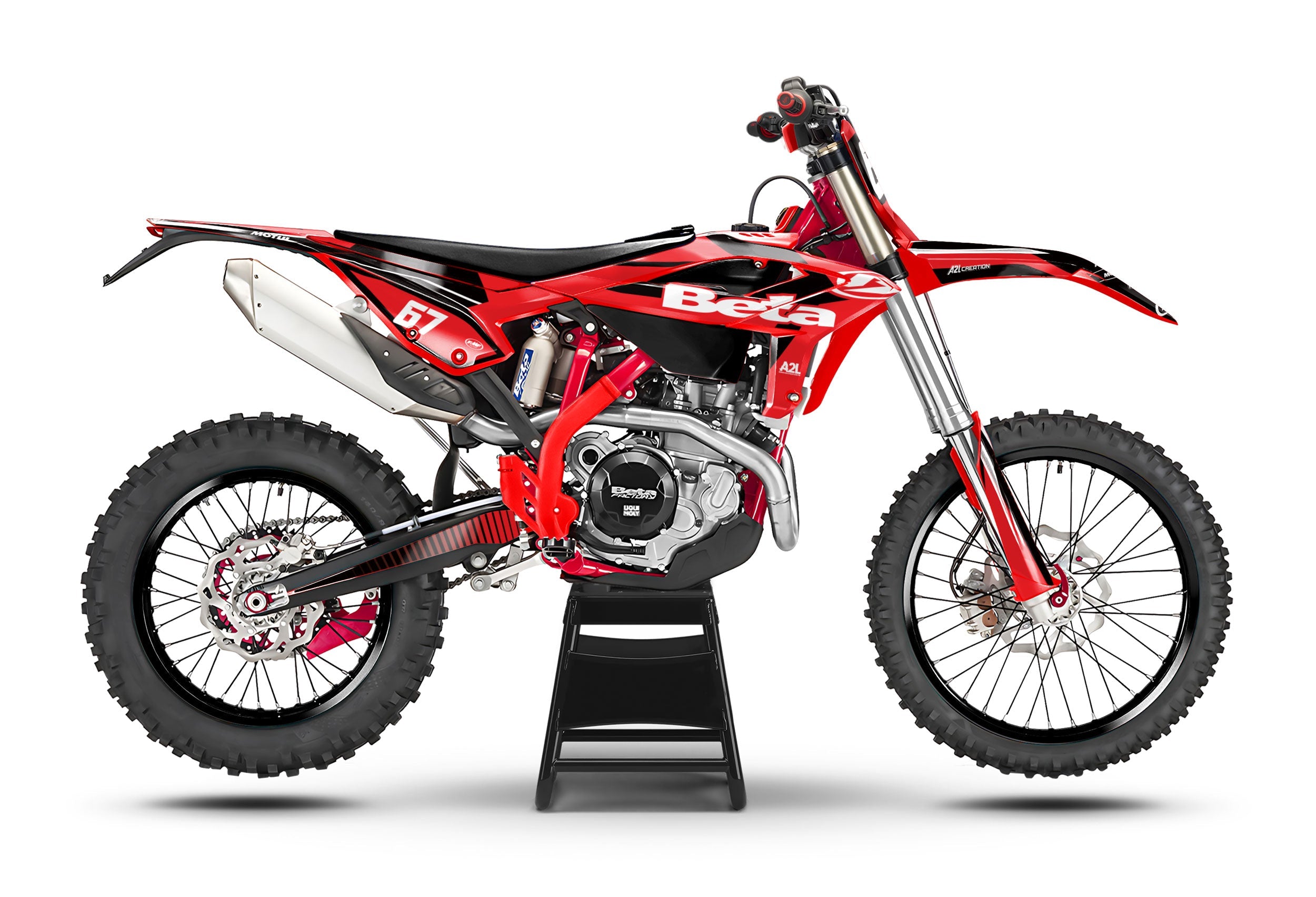 KIT DÉCO MOTOCROSS BETA RX RR - TRAX ROUGE NOIR A2L CRÉATION
