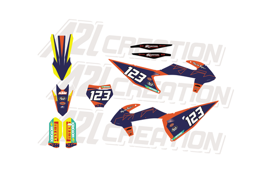 KIT DÉCO MOTOCROSS KTM SX SXF  ( ADAPTABLE SUR TOUT MODELES )