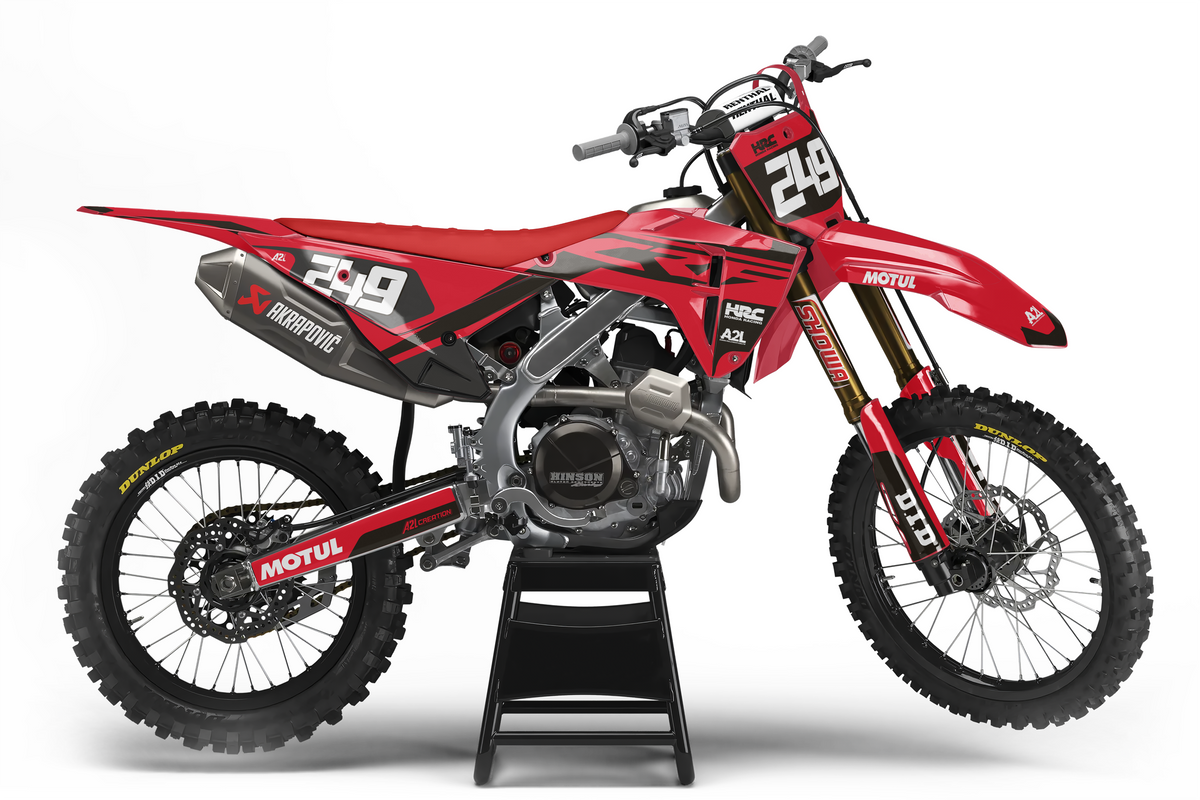 KIT DÉCO MOTOCROSS HONDA CRF - V1 ROUGE A2L CRÉATION